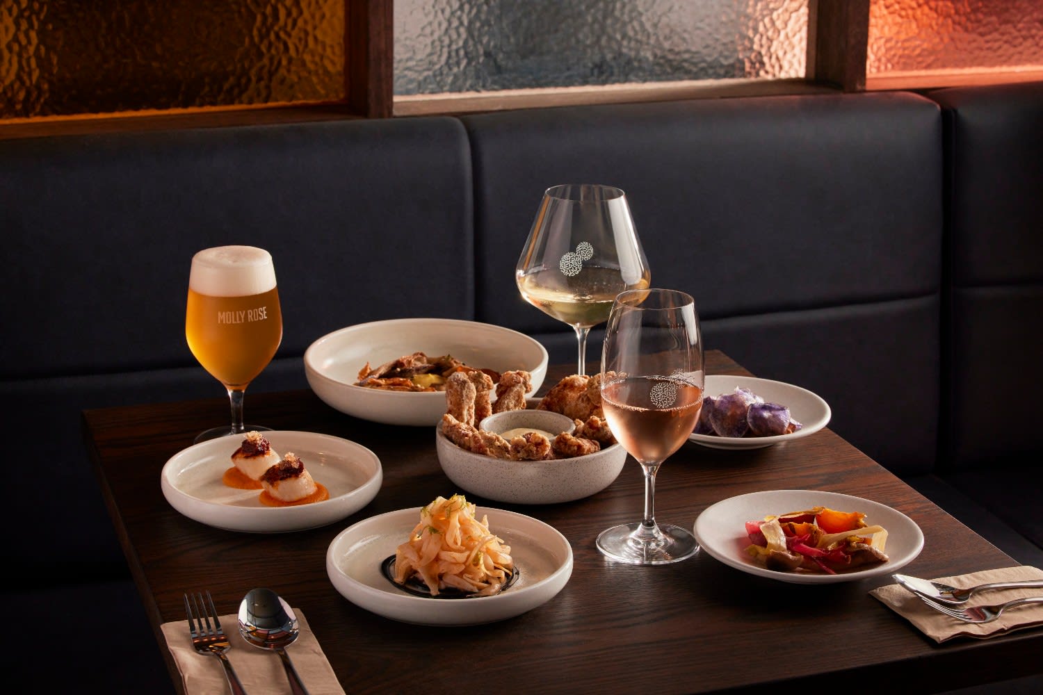 A delicious spread at Molly Rose Brewing